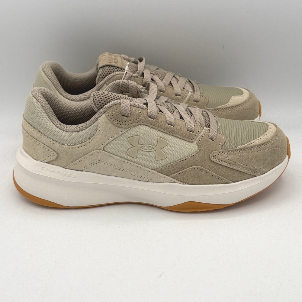 Under Armour UA Edge Suede Shoes Mens 9 Brown Charged Training 3027731-201